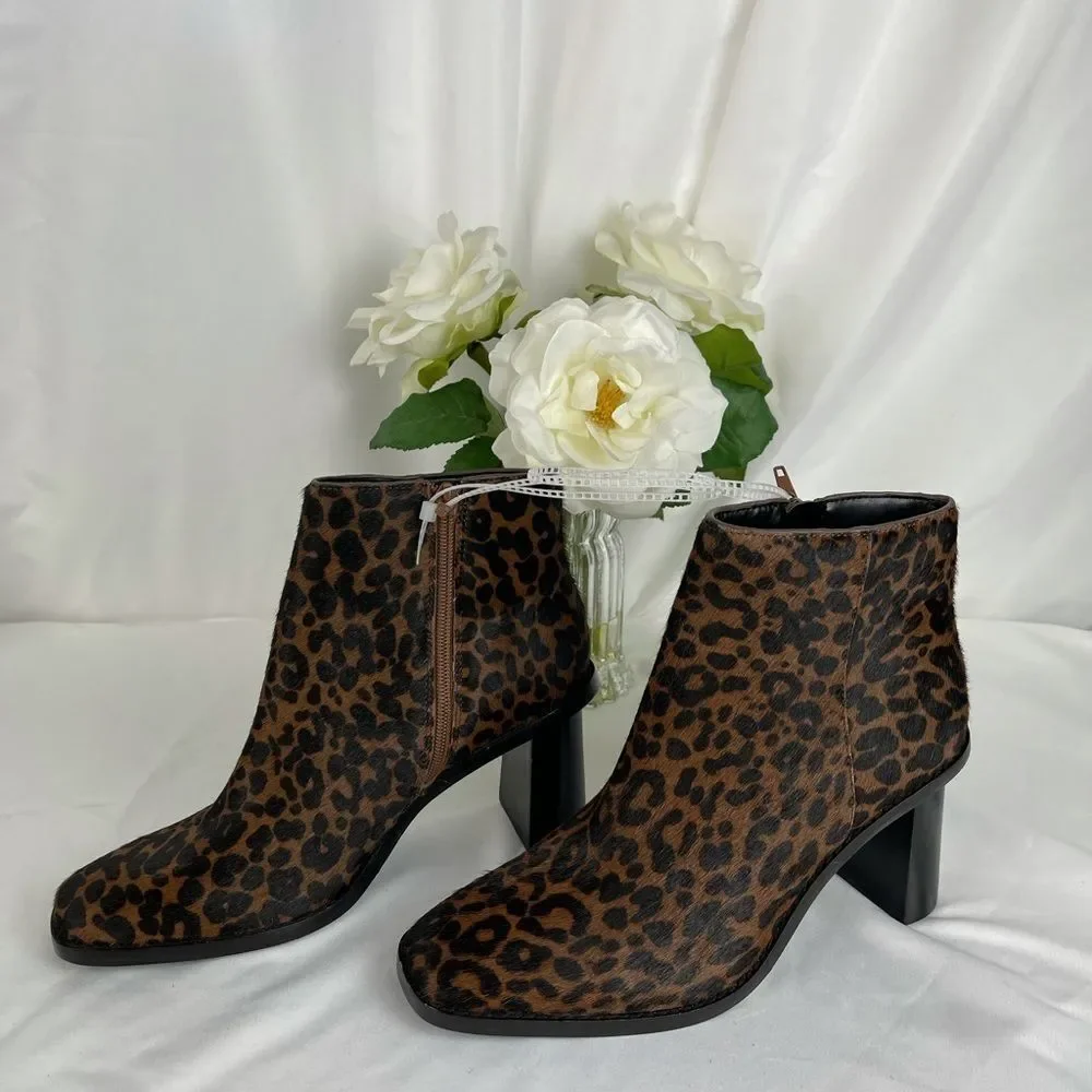 Gibson & Latimer VINA Leopard Print Calf Hair Boot